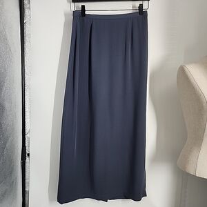 Eileen Fisher Size Small 100% Silk Gray Maxi Skirt